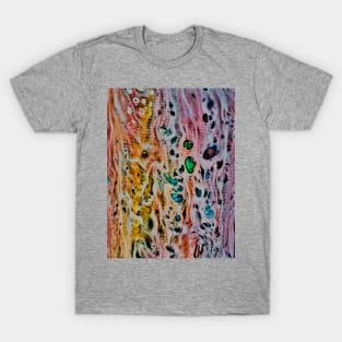 Rainbow Acrylic fluid art T-Shirt